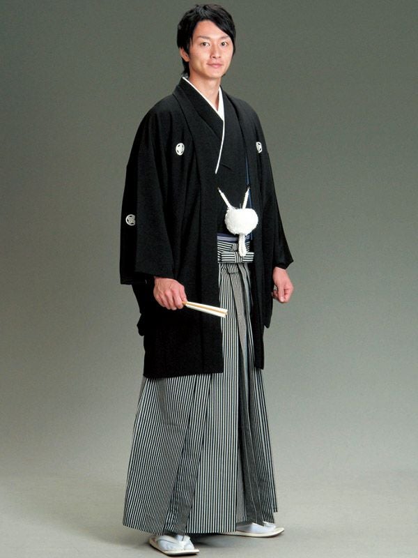 卒業式用 黒紋付き羽織袴（教員用） | レンタルきもの和服美