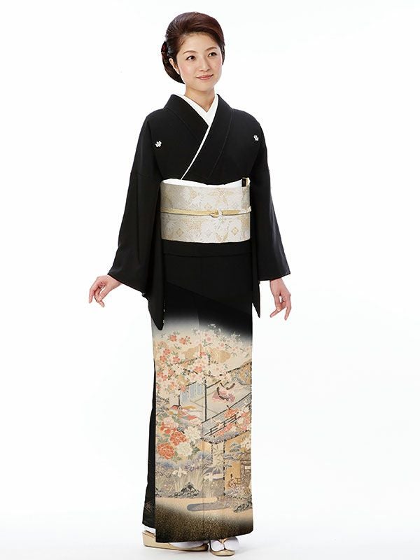 総織物 黒留袖 平安絵巻 （へいあんえまき） | レンタルきもの和服美
